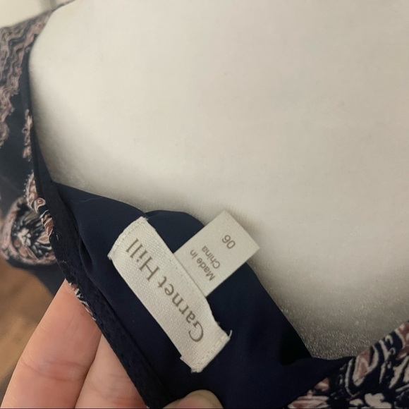 GARNET Hill Women's Size 6 Bohemian Pocket-detail Dress Navy Blue - Picture 8 of 9